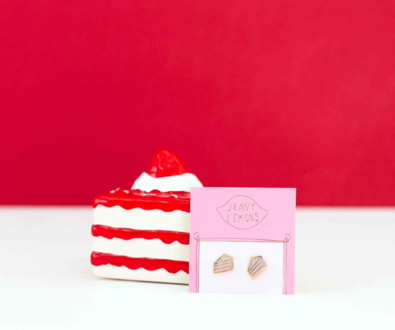 Cake Enamel Earrings Jewelry Jenny Lemons