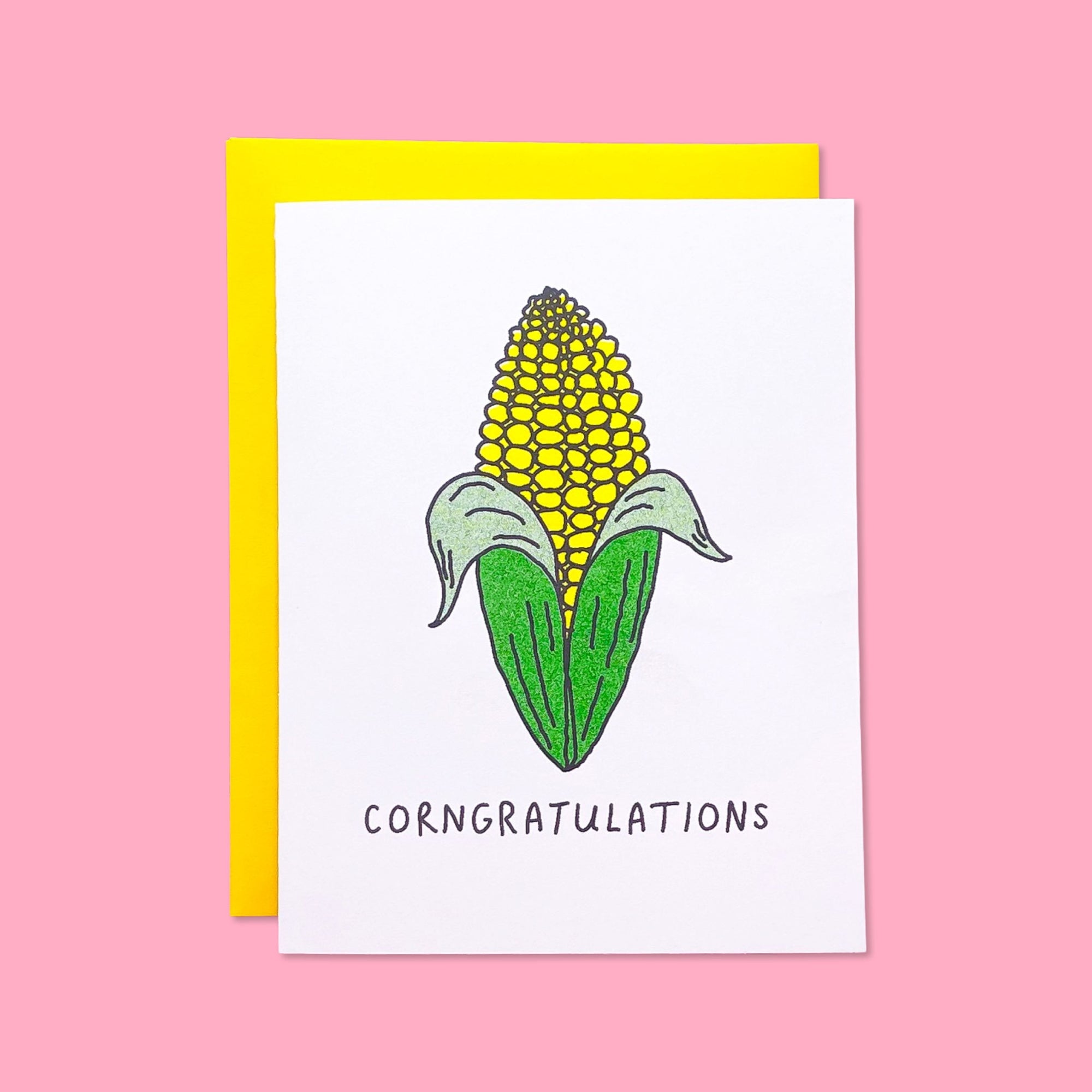 CORNgratulations Risograph Card Stationery/Stickers/Cards Jenny Lemons