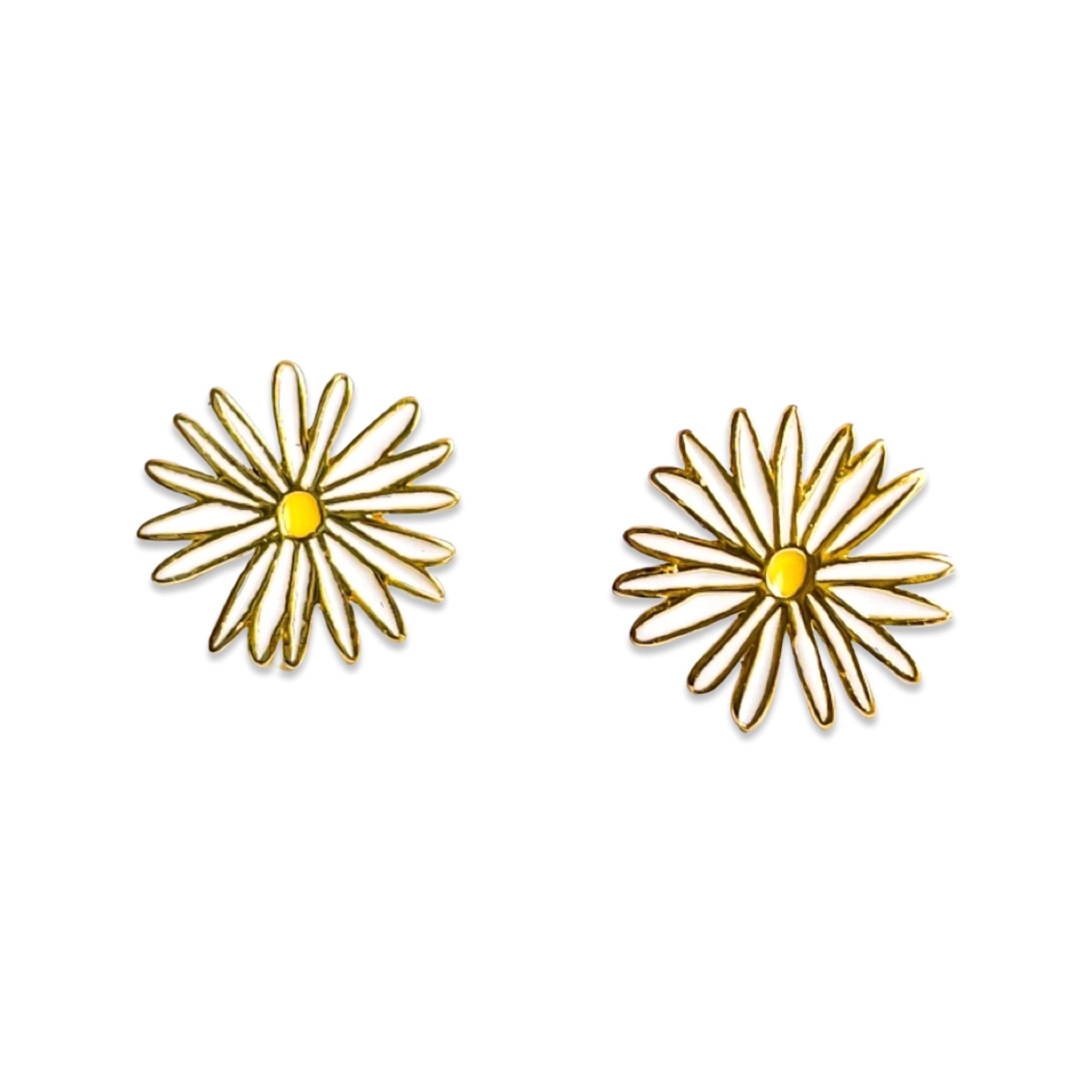 Daisy Enamel Earrings Jewelry Jenny Lemons
