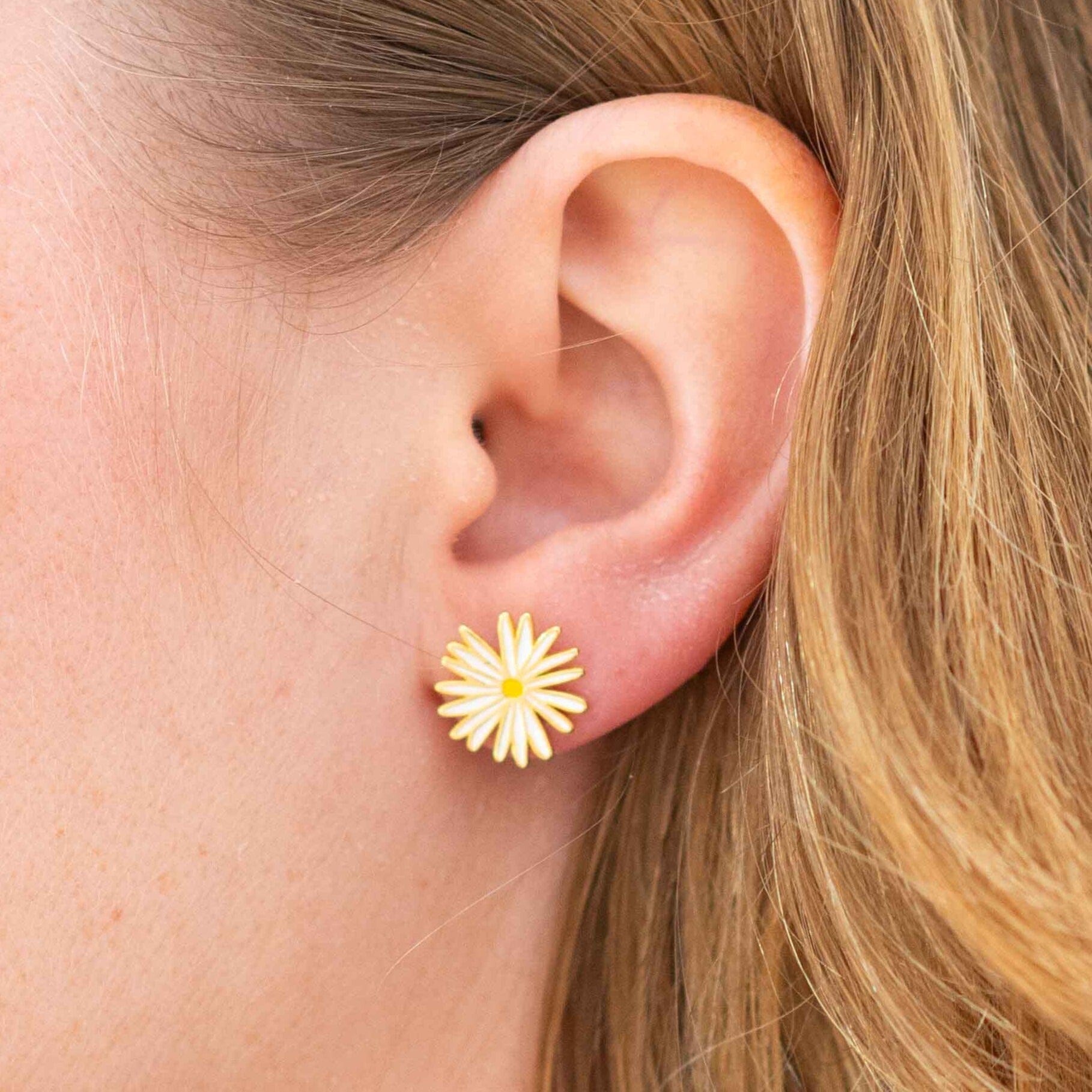 Daisy Enamel Earrings Jewelry Jenny Lemons