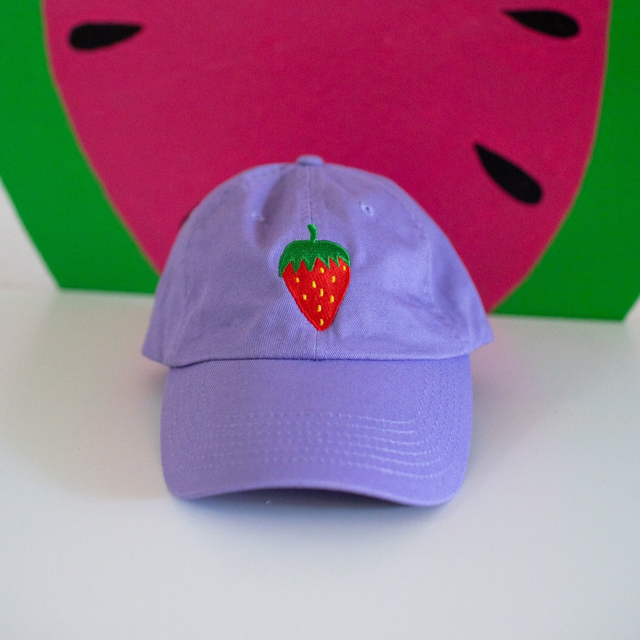Embroidered Strawberry Hat Accessories Jenny Lemons