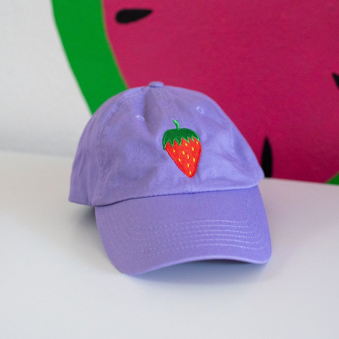 Embroidered Strawberry Hat Accessories Jenny Lemons