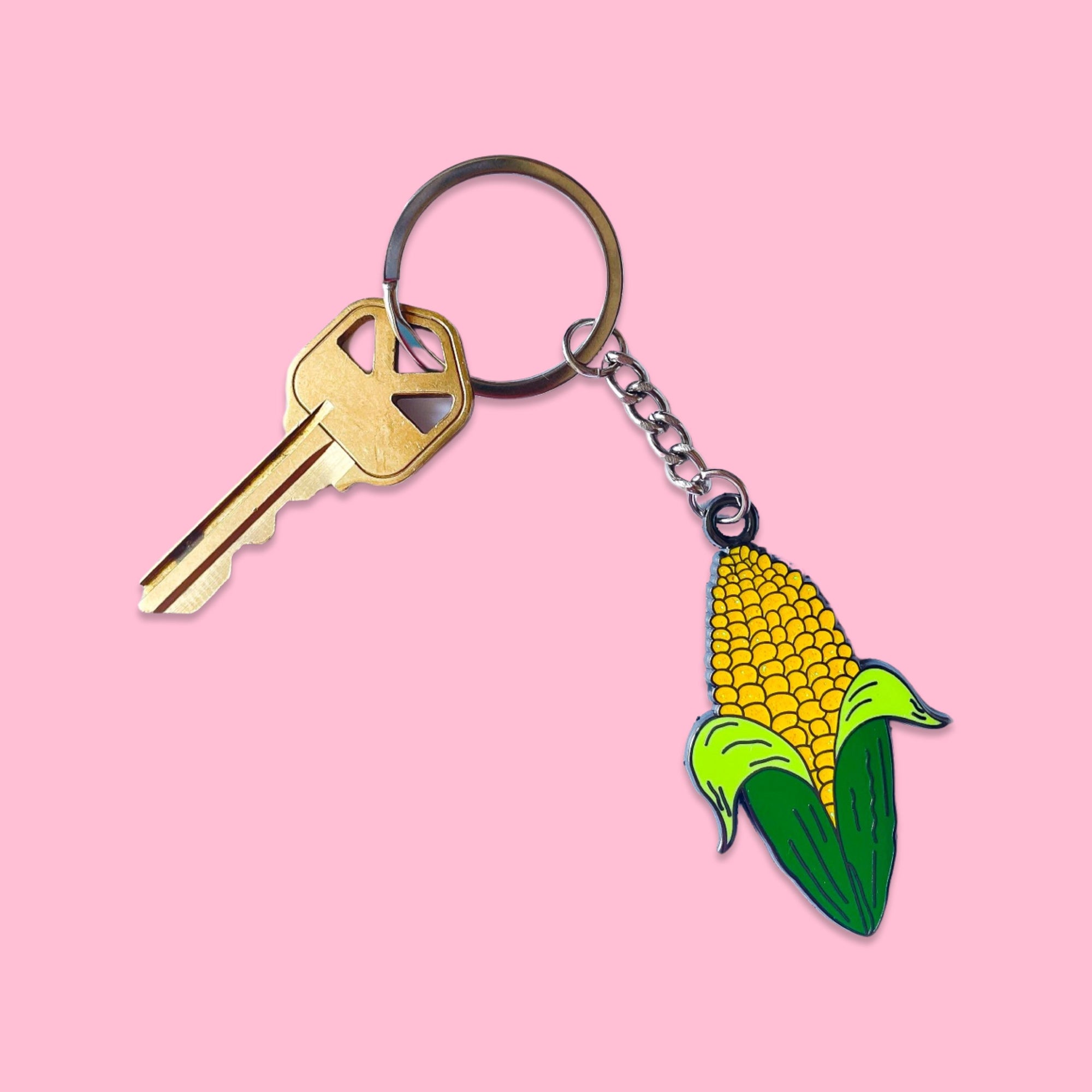 Enamel Corn Keychain Accessories Jenny Lemons