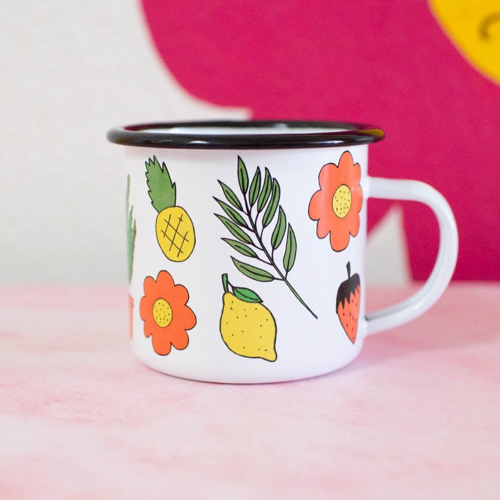 Fruits & Flowers Enamel Cup cup Jenny Lemons 