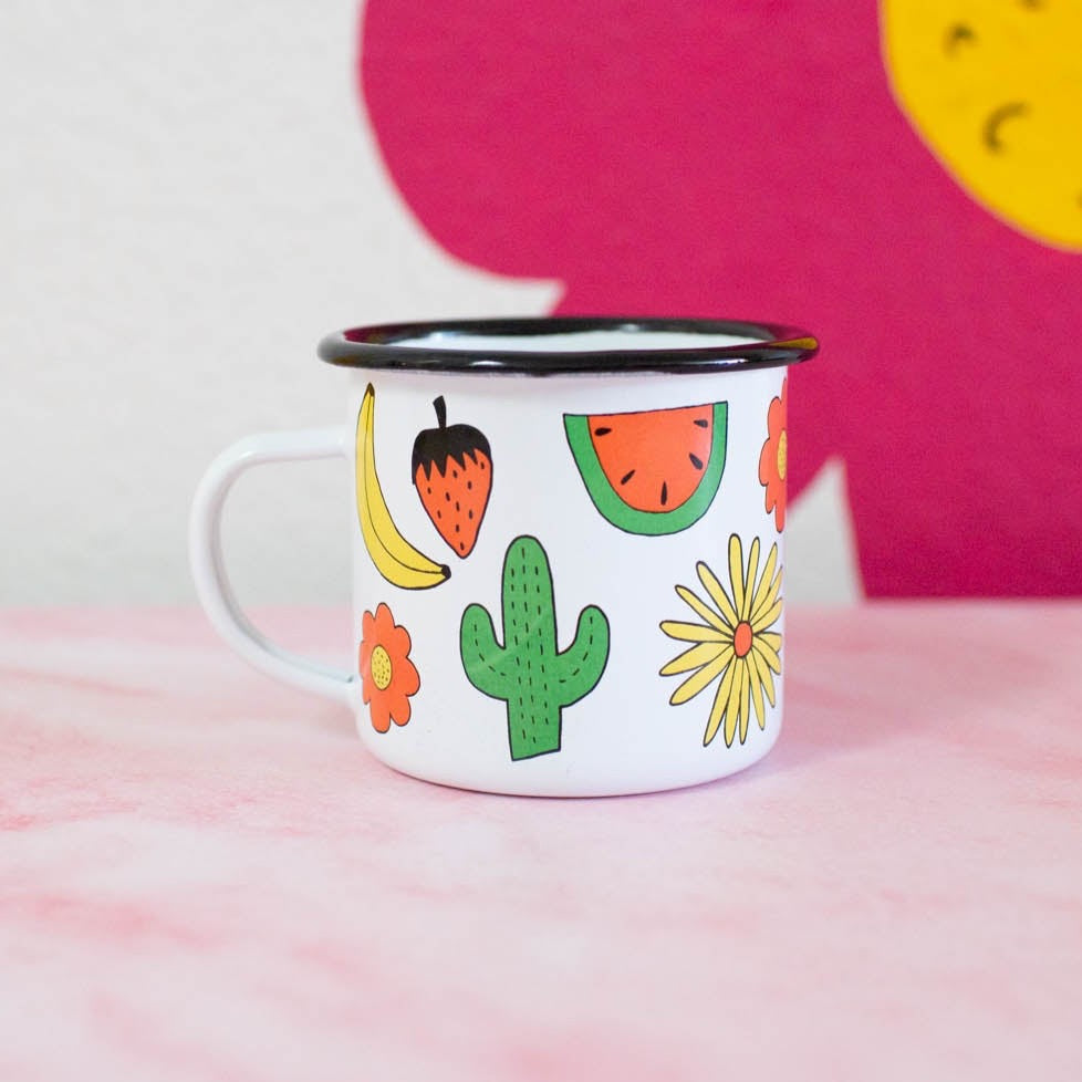 Fruits & Flowers Enamel Cup cup Jenny Lemons