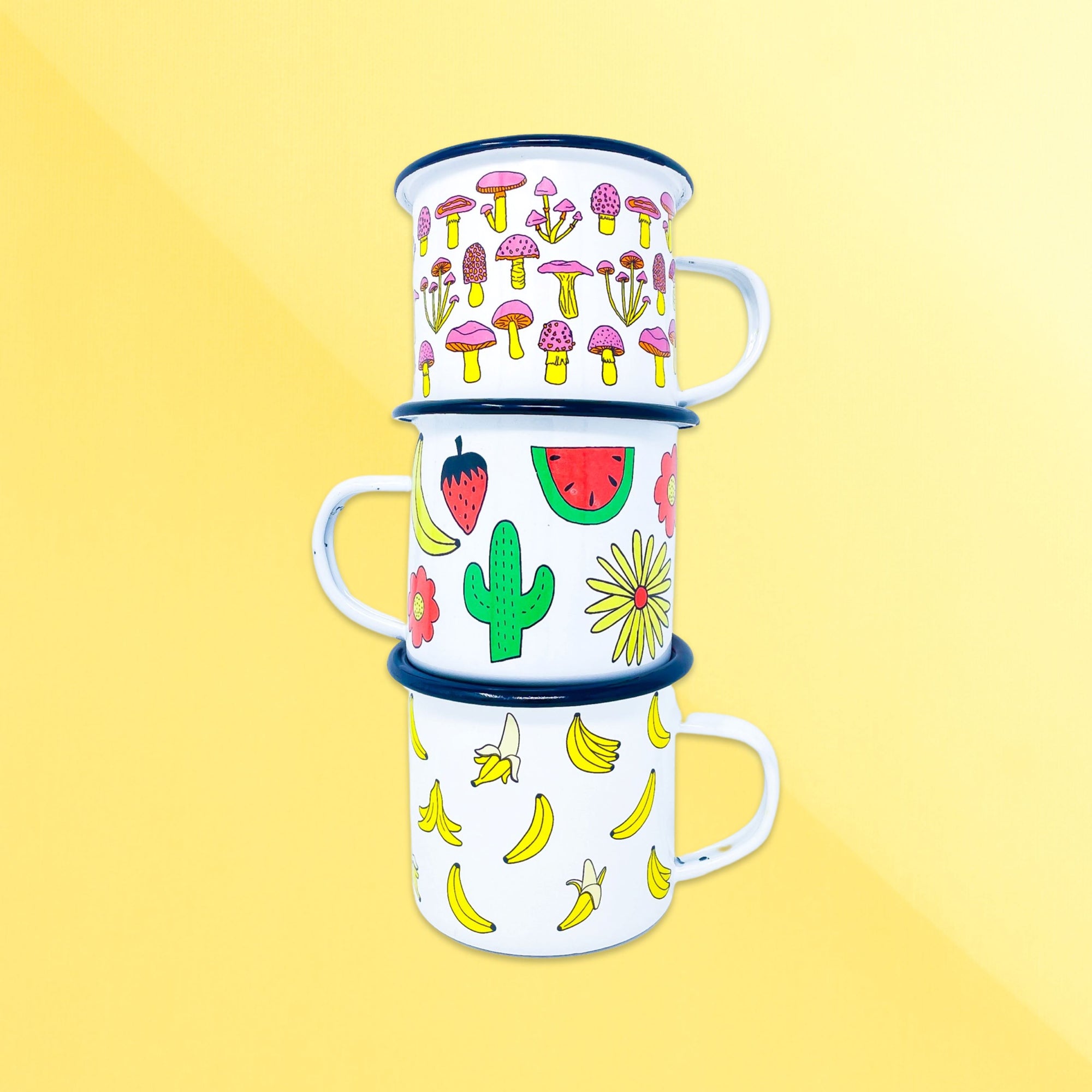 Fruits & Flowers Enamel Mug Home Goods Jenny Lemons