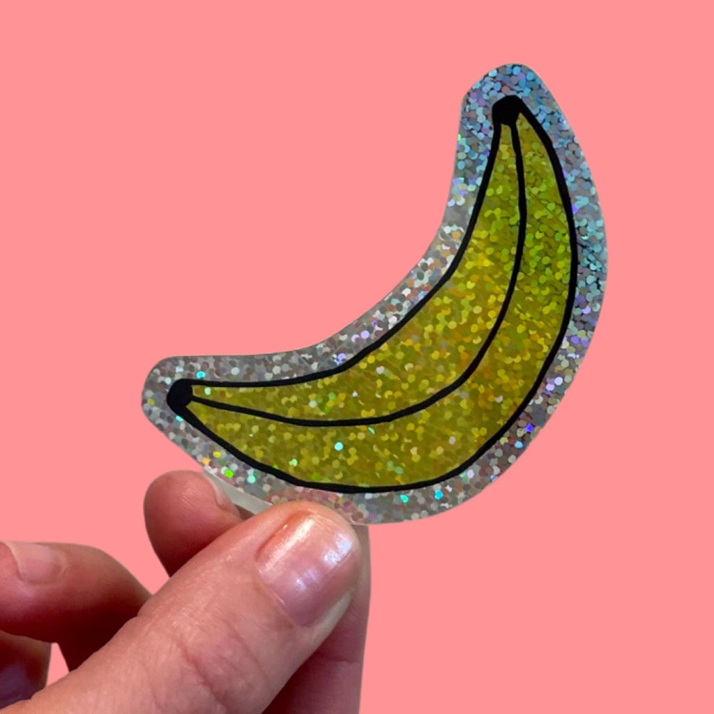 Glitter Banana Sticker Stickers Jenny Lemons 