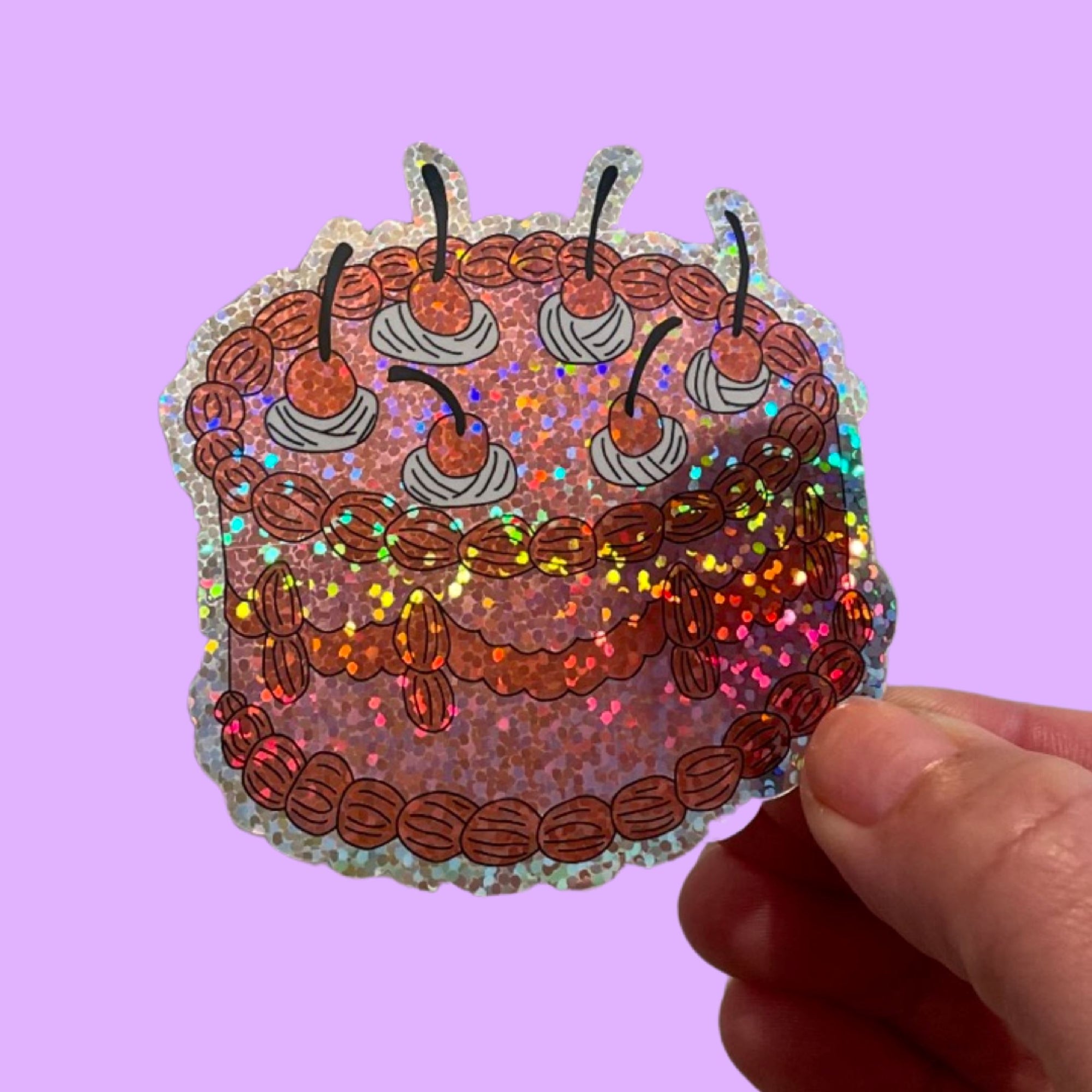 Glitter Cake Sticker Stickers Jenny Lemons
