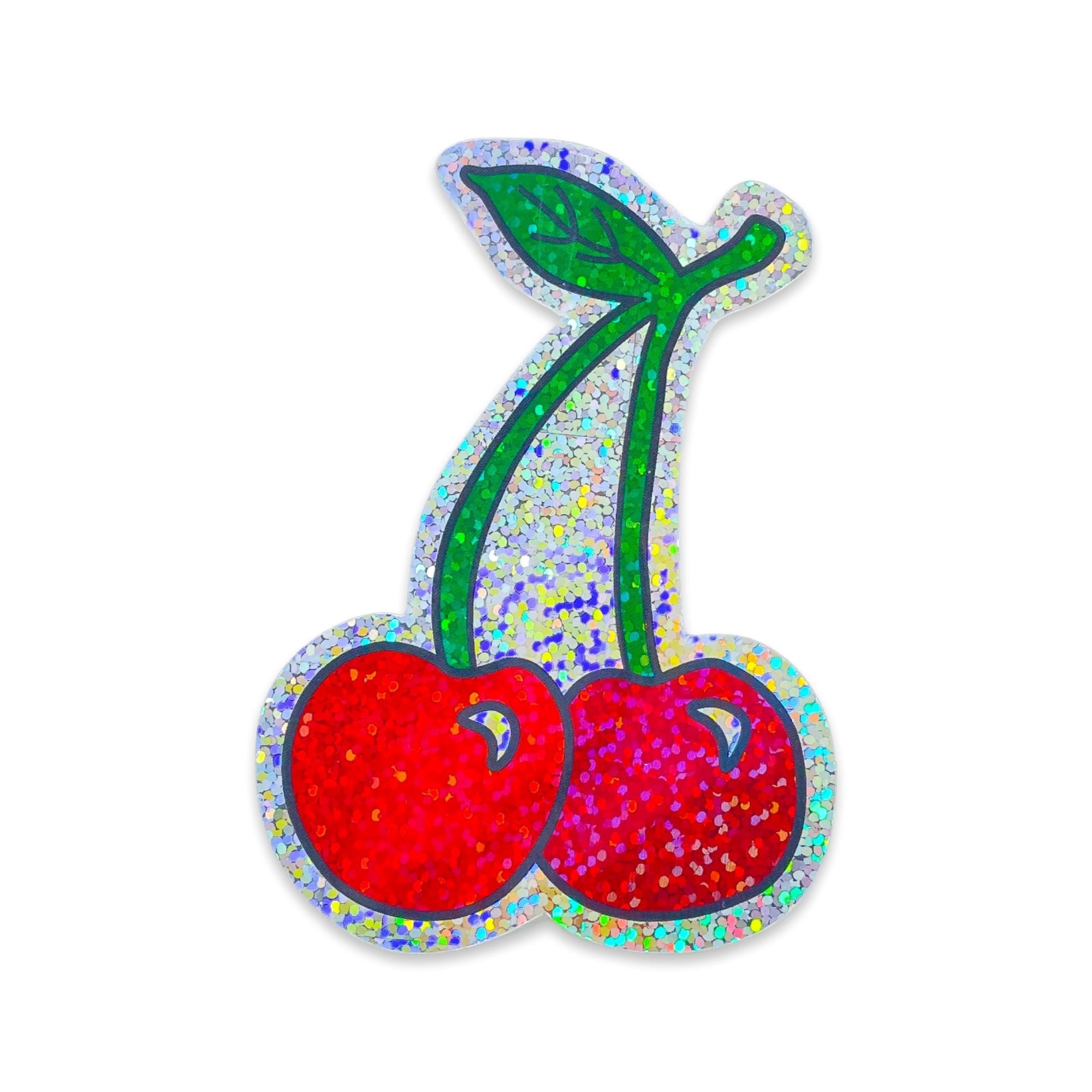 Glitter Cherries Sticker Stationary/Stickers/Cards Jenny Lemons