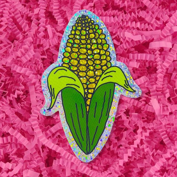 Glitter Corn Sticker Stationary/Stickers/Cards Jenny Lemons 