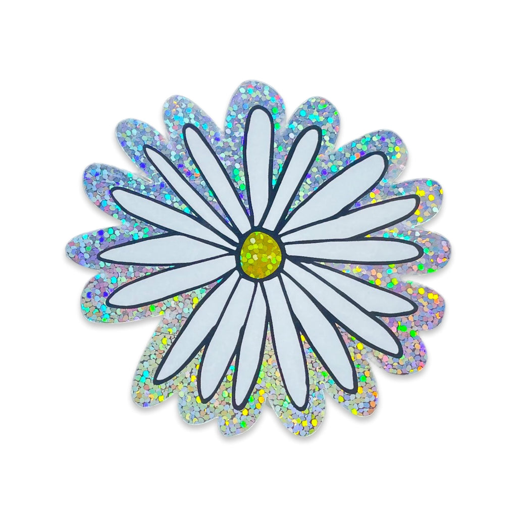 Glitter Daisy Sticker Stationary/Stickers/Cards Jenny Lemons 