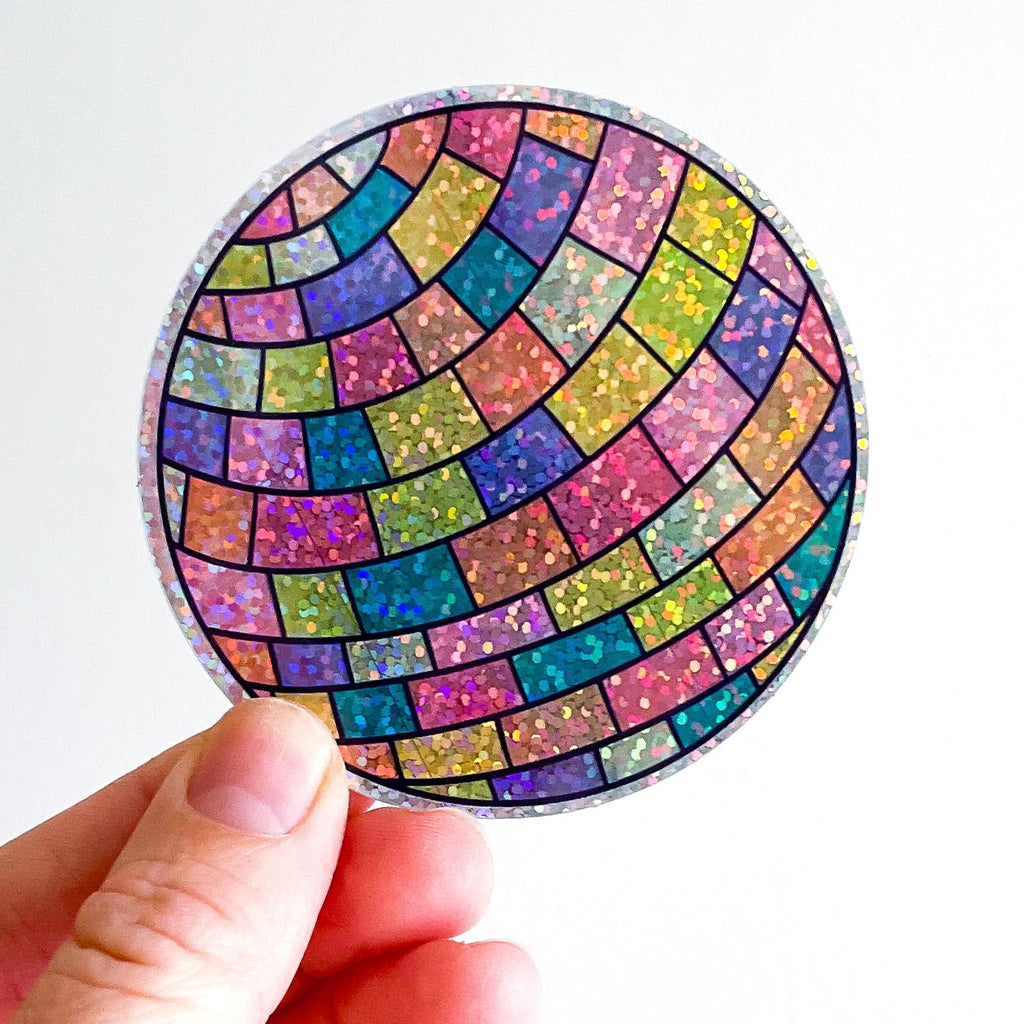 Glitter Disco Ball Sticker Stationary/Stickers/Cards Jenny Lemons 