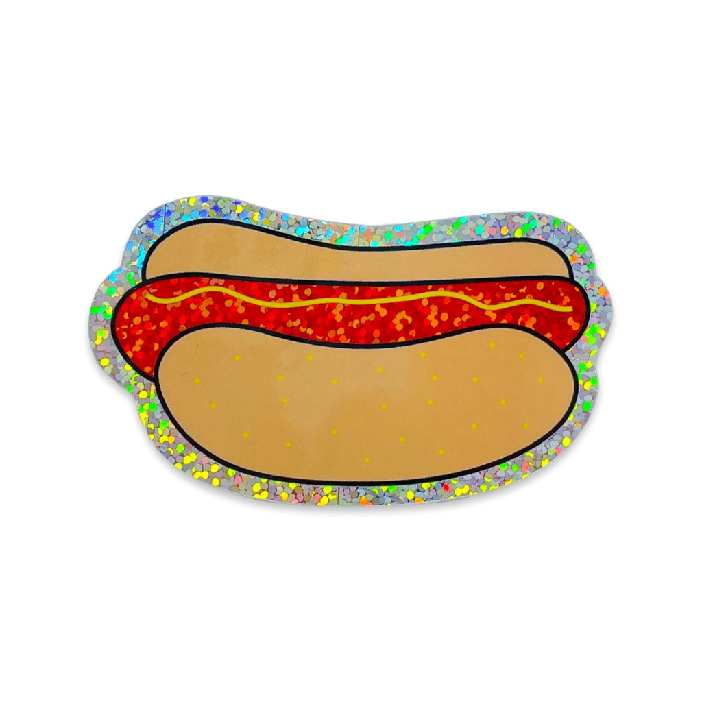 Glitter Hot Dog Sticker Stationary/Stickers/Cards Jenny Lemons 