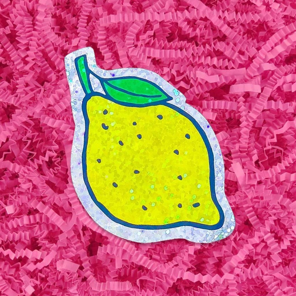 Glitter Lemon Sticker Stationary/Stickers/Cards Jenny Lemons 