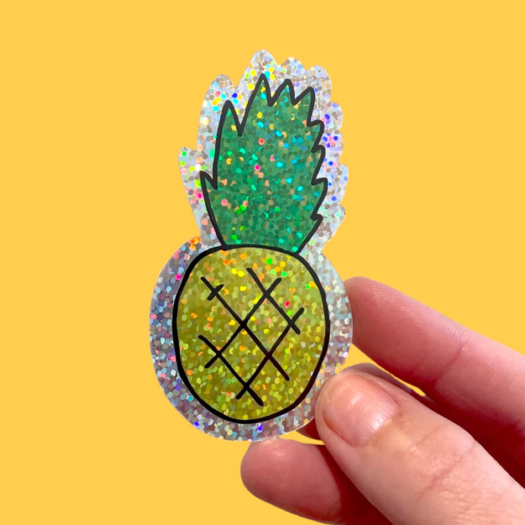 Glitter Pineapple Sticker Stationary/Stickers/Cards Jenny Lemons 
