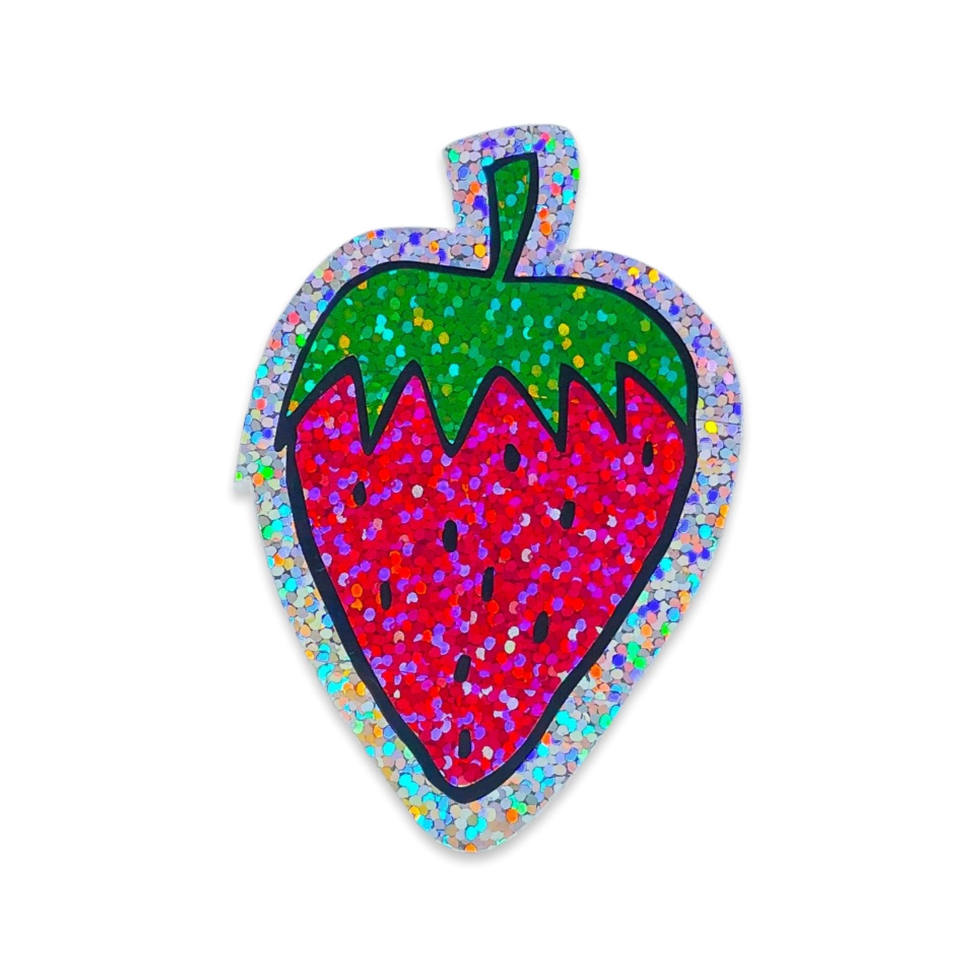 Glitter Strawberry Sticker Stationary/Stickers/Cards Jenny Lemons