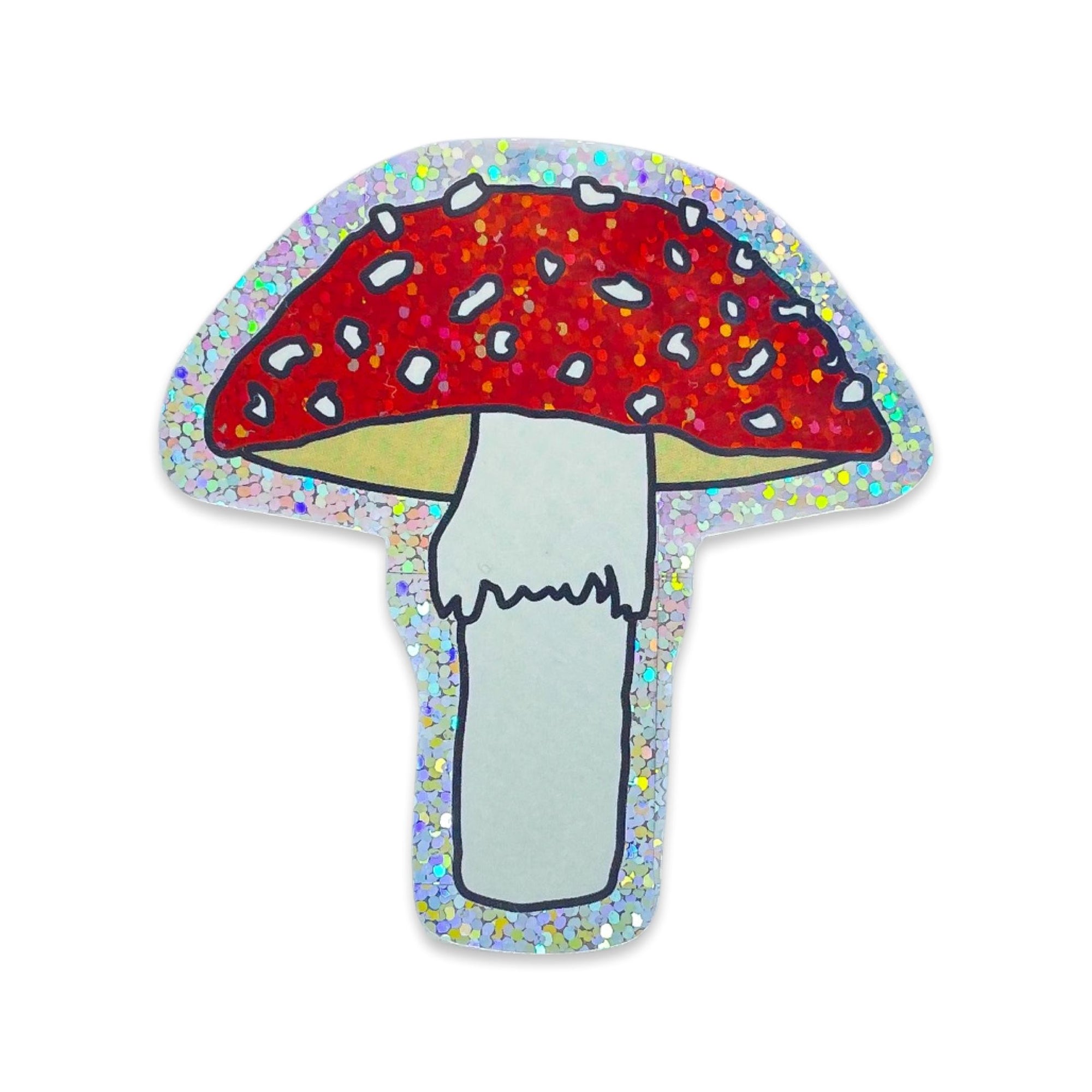 Glitter Toadstool Sticker Stationary/Stickers/Cards Jenny Lemons