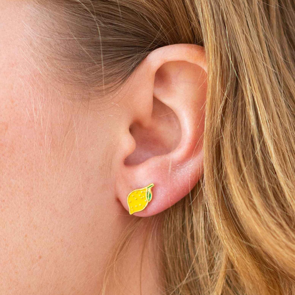 Lemon Enamel Earrings Jewelry Jenny Lemons 