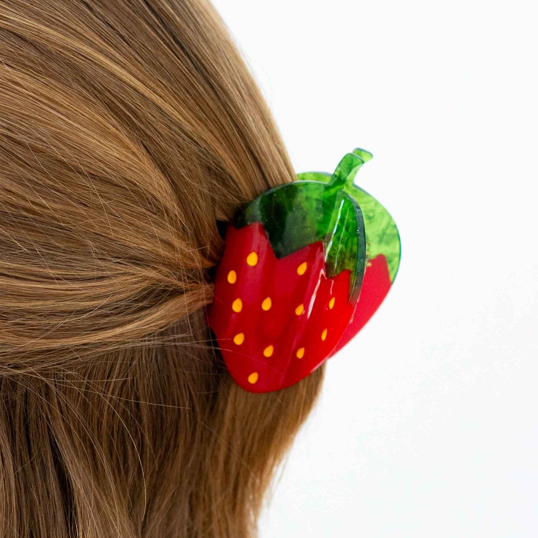 Midi Red Strawberry Hair Claw Accessories Jenny Lemons