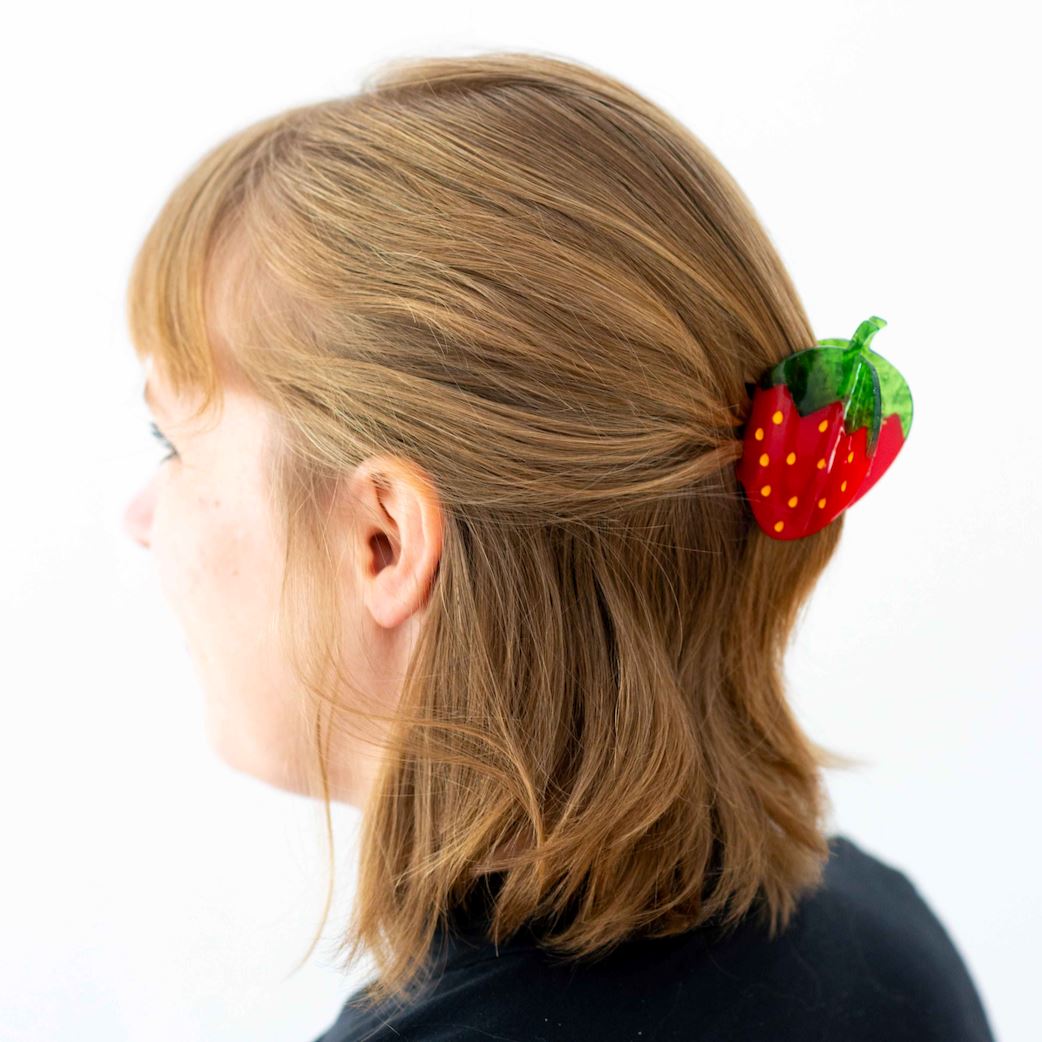 Midi Red Strawberry Hair Claw Accessories Jenny Lemons