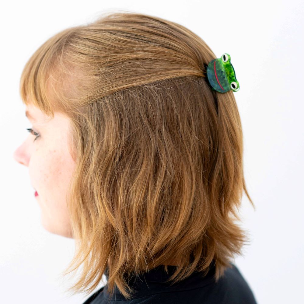 Mini Green Froggy Hair Claw Accessories Jenny Lemons 