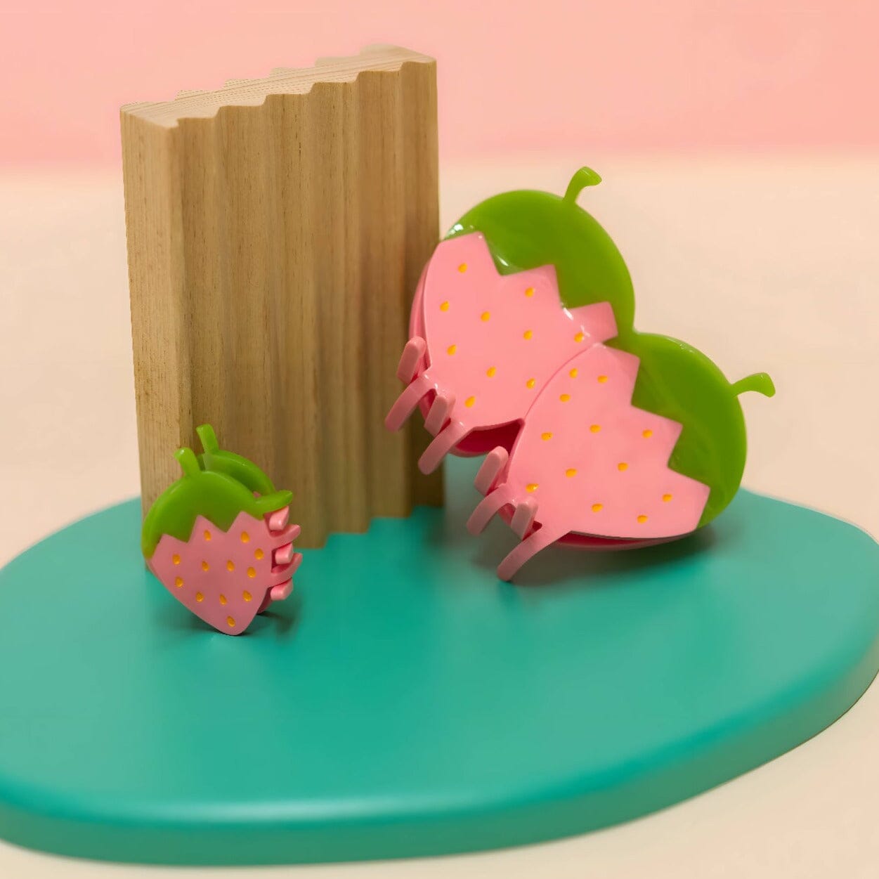 Mini Pink Strawberry Hair Claw Accessories Jenny Lemons