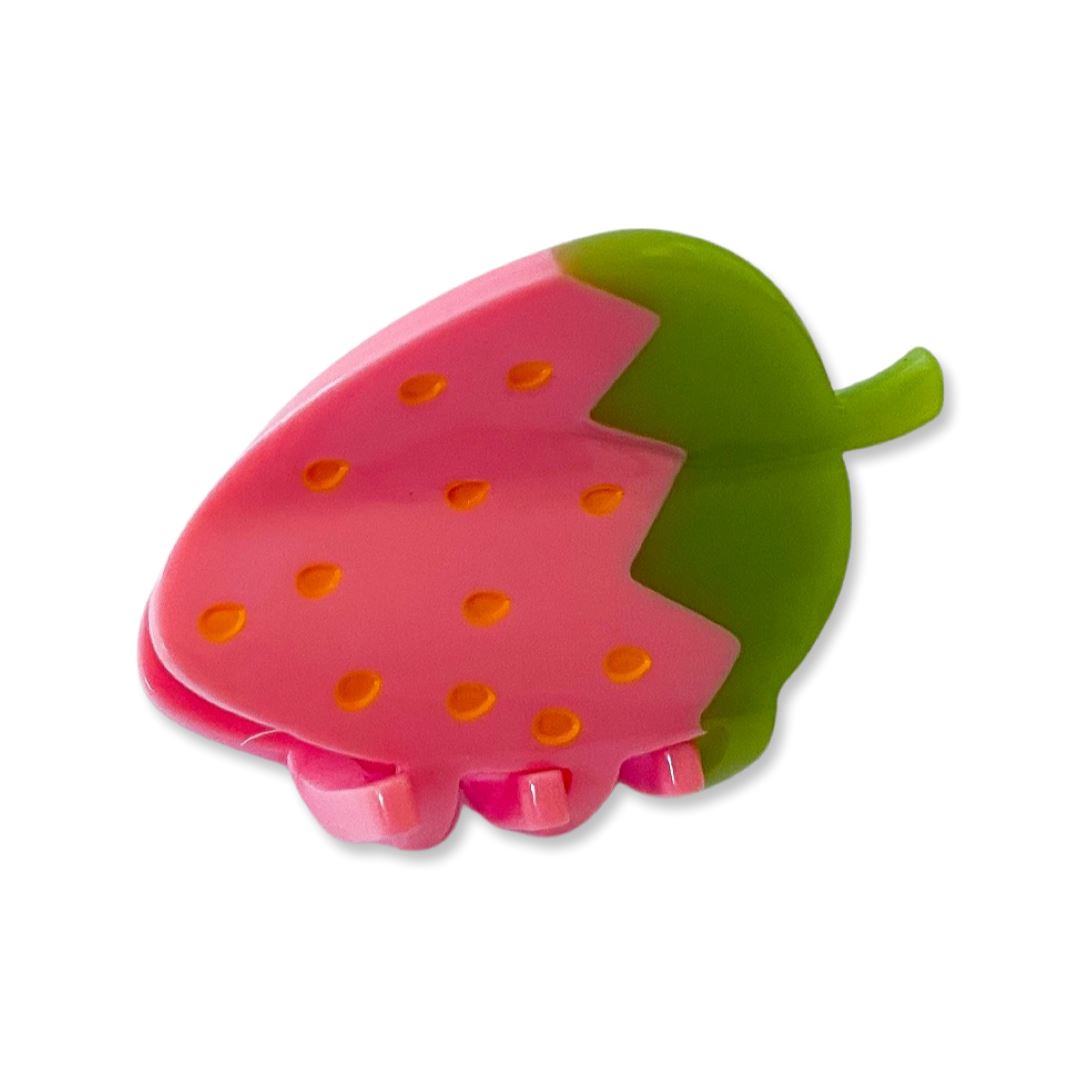 Mini Pink Strawberry Hair Claw Accessories Jenny Lemons