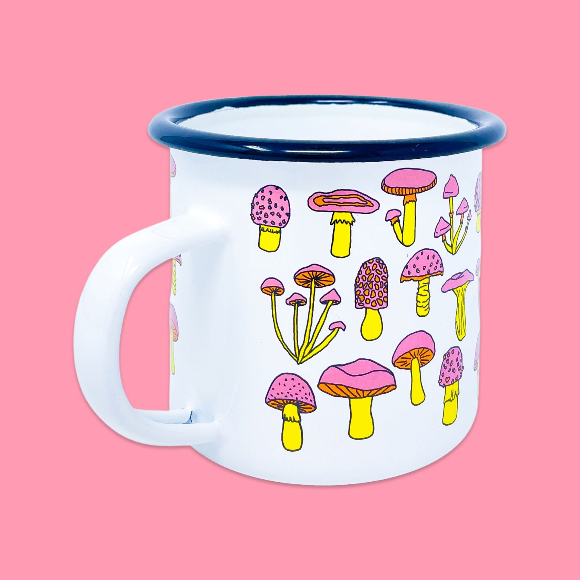 Mushrooms Enamel Mug Home Goods Jenny Lemons