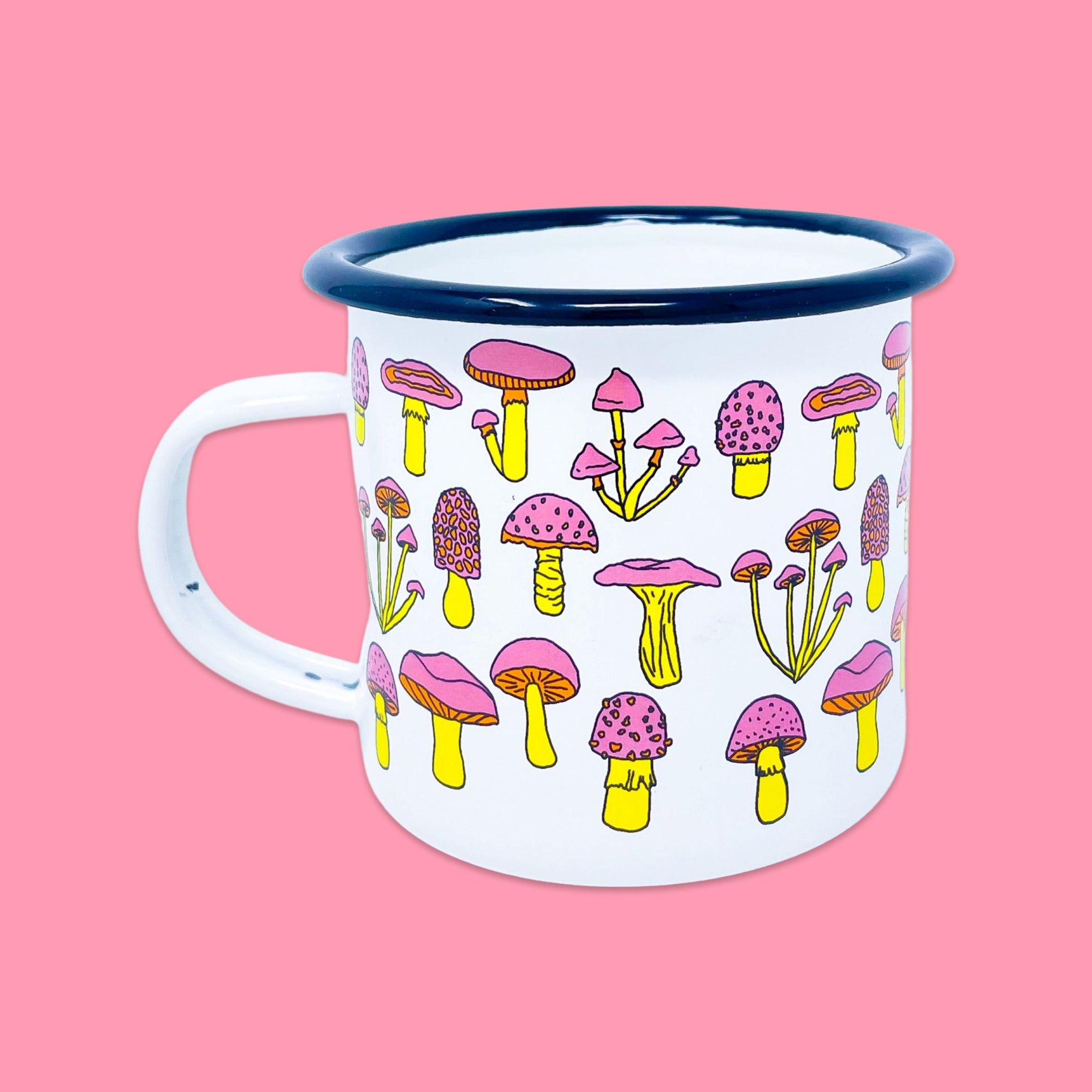 Mushrooms Enamel Mug Home Goods Jenny Lemons