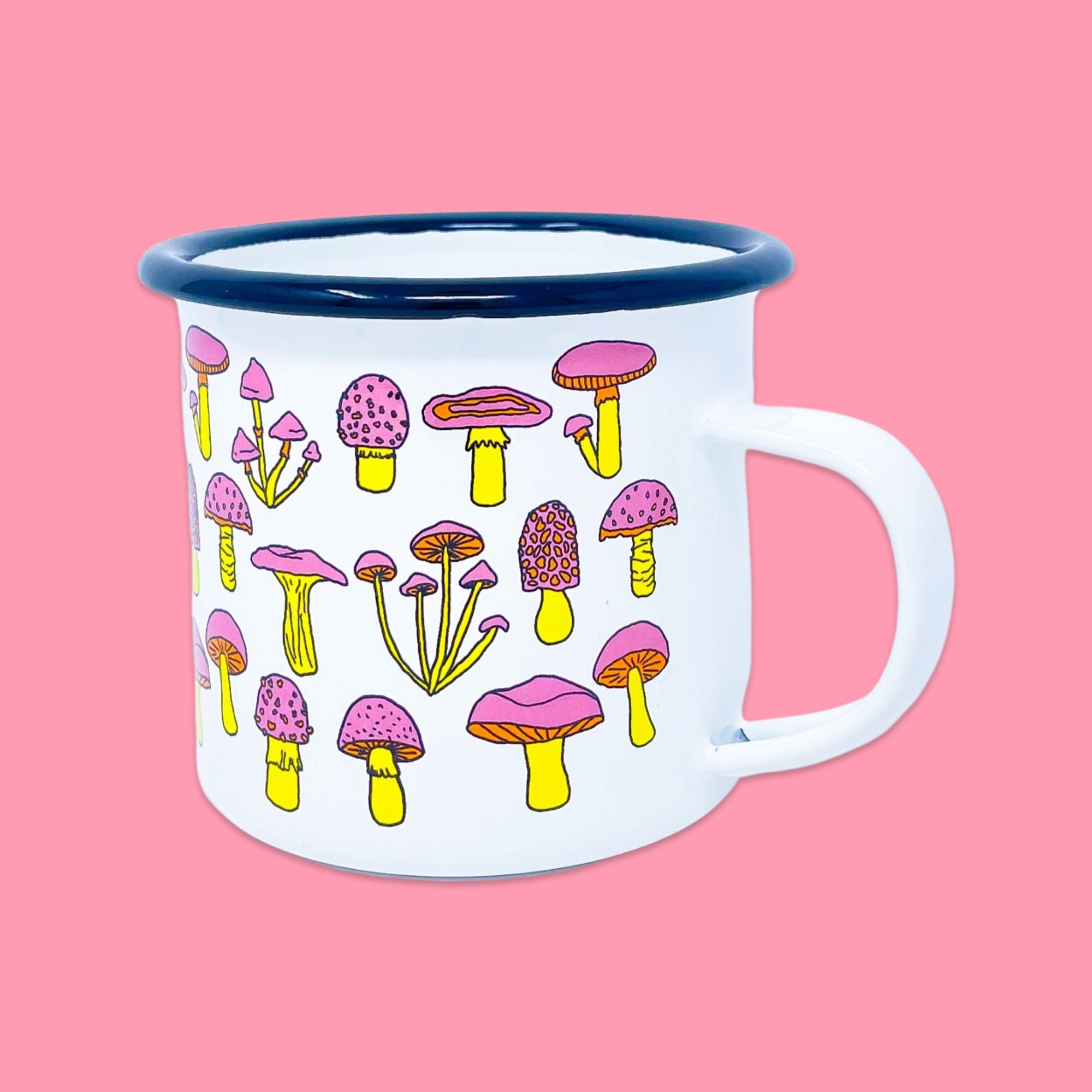 Mushrooms Enamel Mug Home Goods Jenny Lemons
