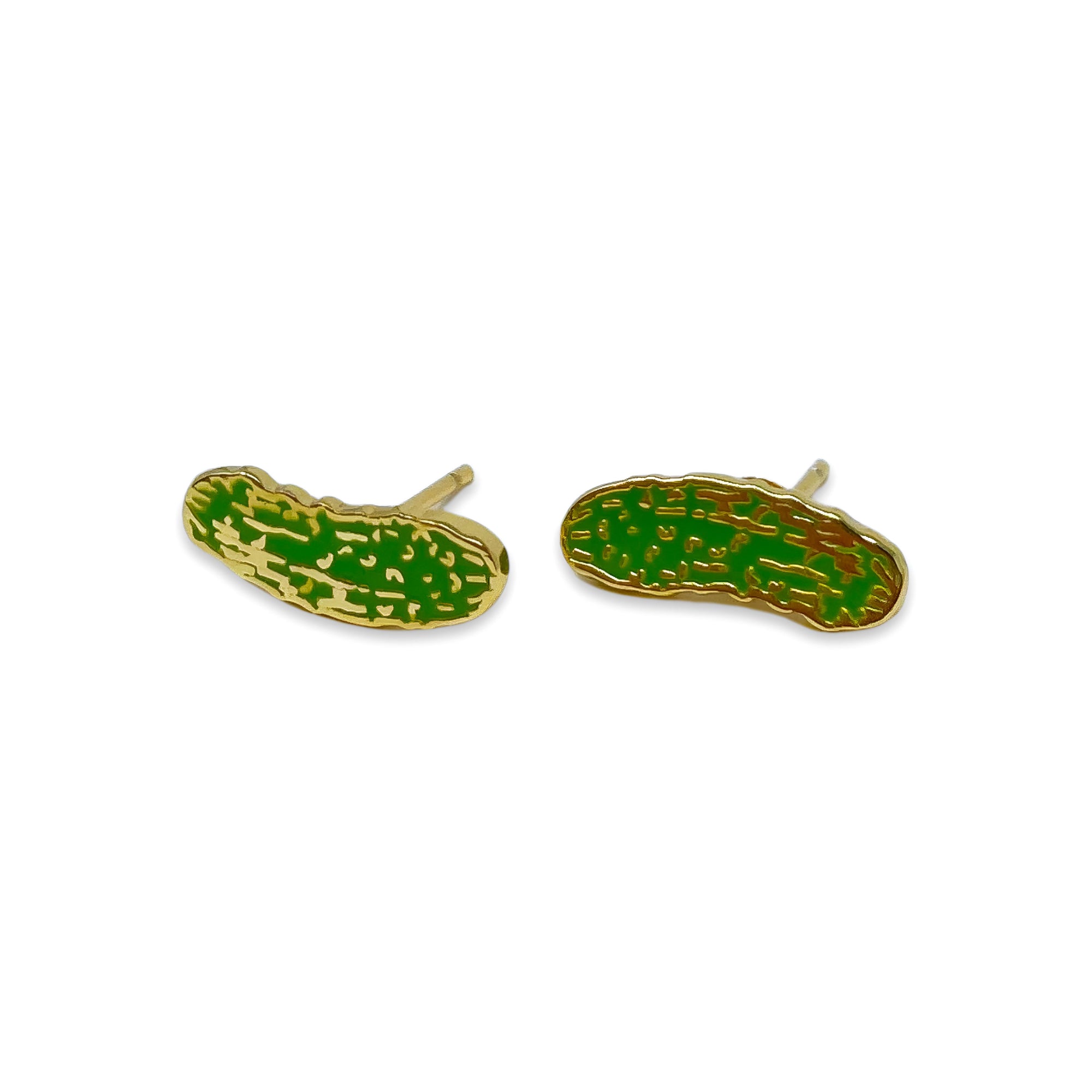 Pickle Enamel Earrings Jewelry Jenny Lemons