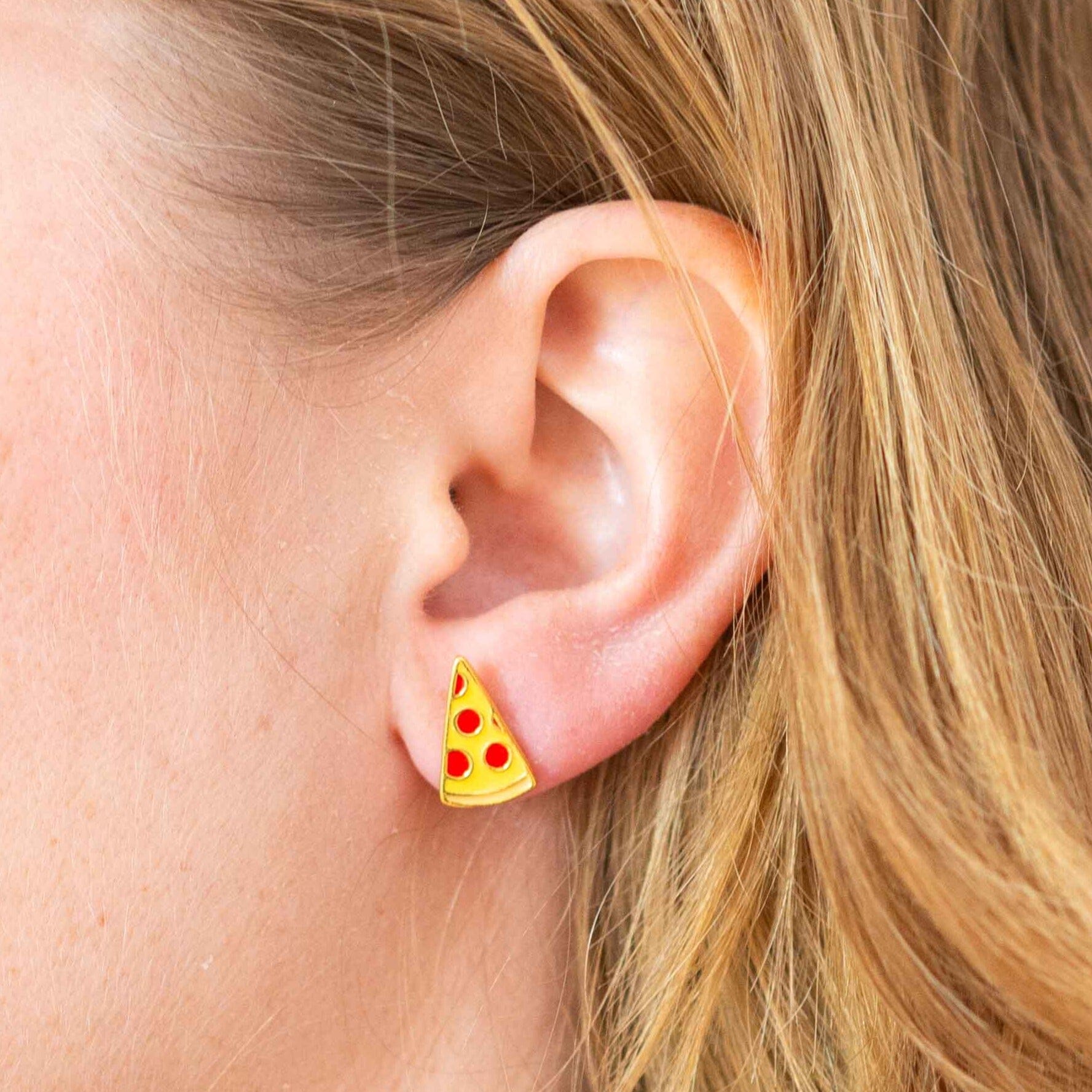 Pizza Enamel Earrings Jewelry Jenny Lemons