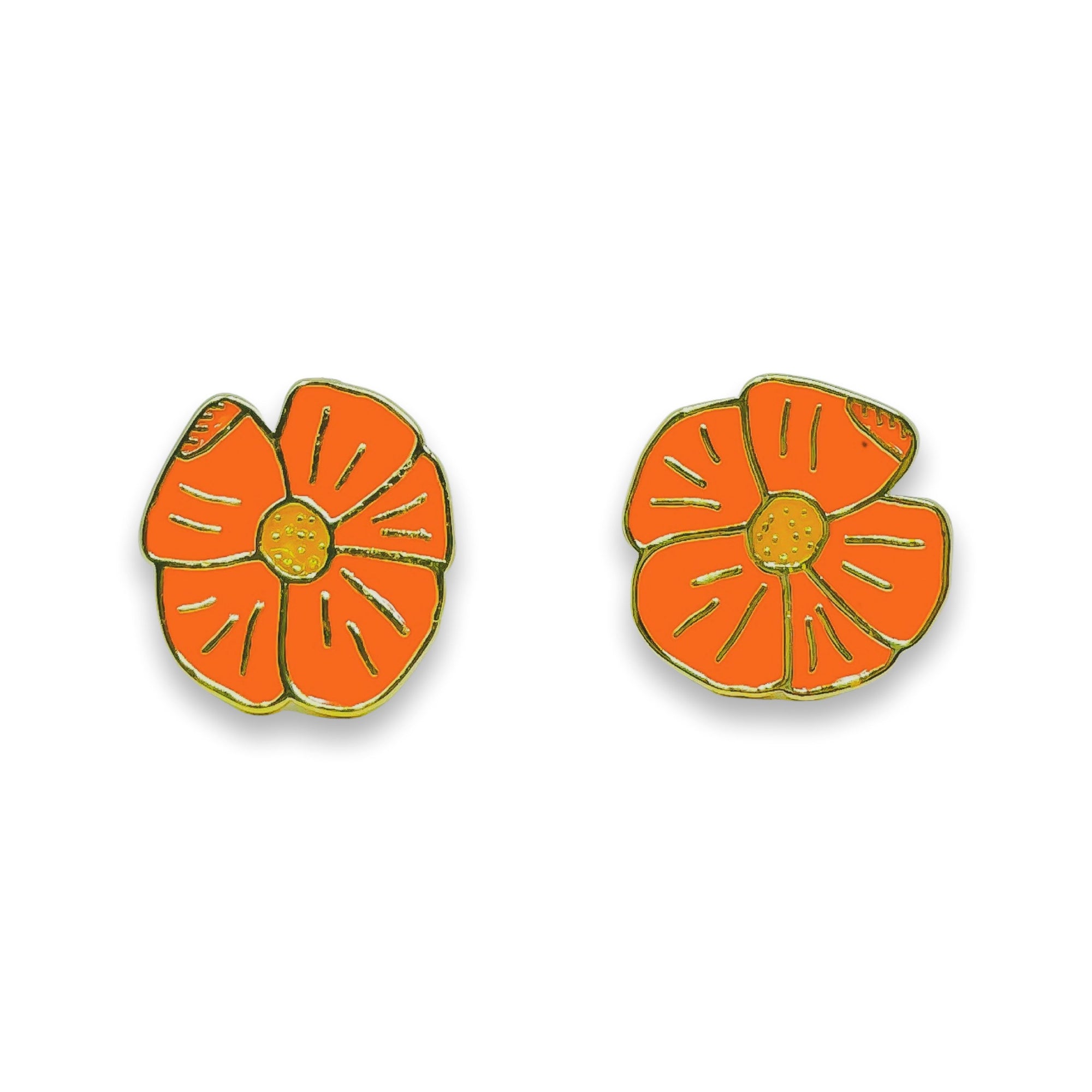 Poppy Enamel Earrings Jewelry Jenny Lemons