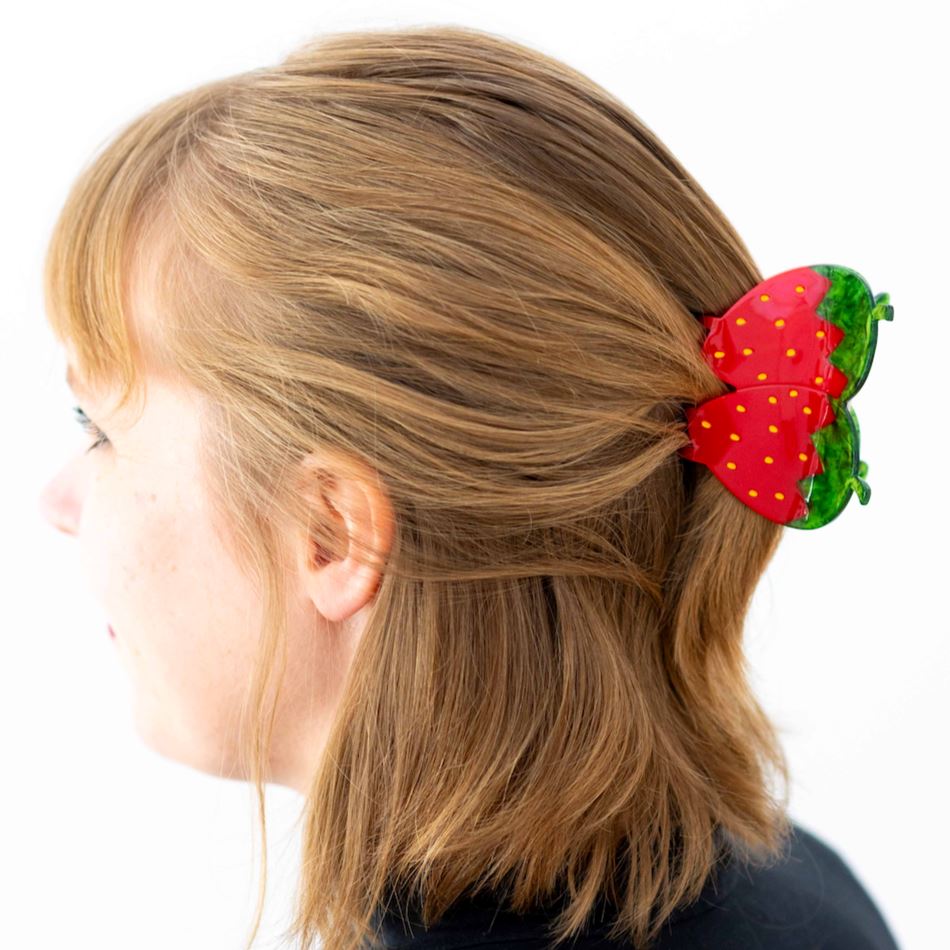 Red Strawberry Hair Claw Accessories Jenny Lemons