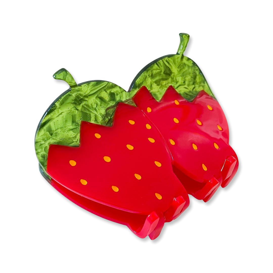 Red Strawberry Hair Claw Accessories Jenny Lemons