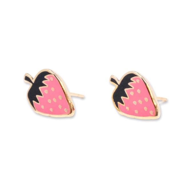 Strawberry Enamel Earrings Jewelry Jenny Lemons