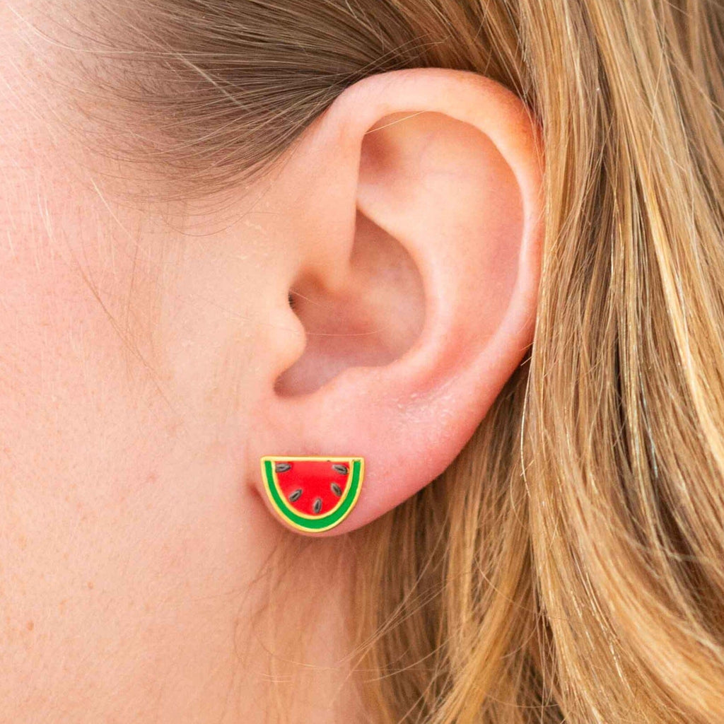 Watermelon Enamel Earrings Jewelry Jenny Lemons 