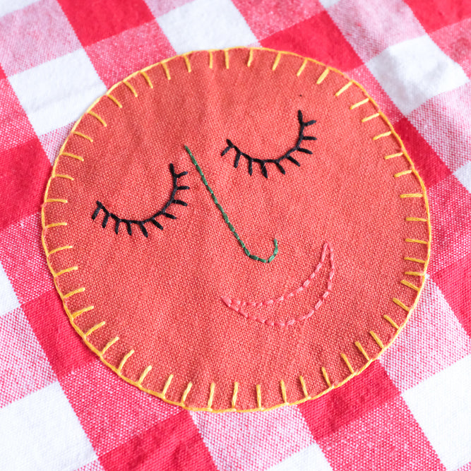 DIY Sunshine Tea Towel: Learn Appliqué and Blanket Stitch