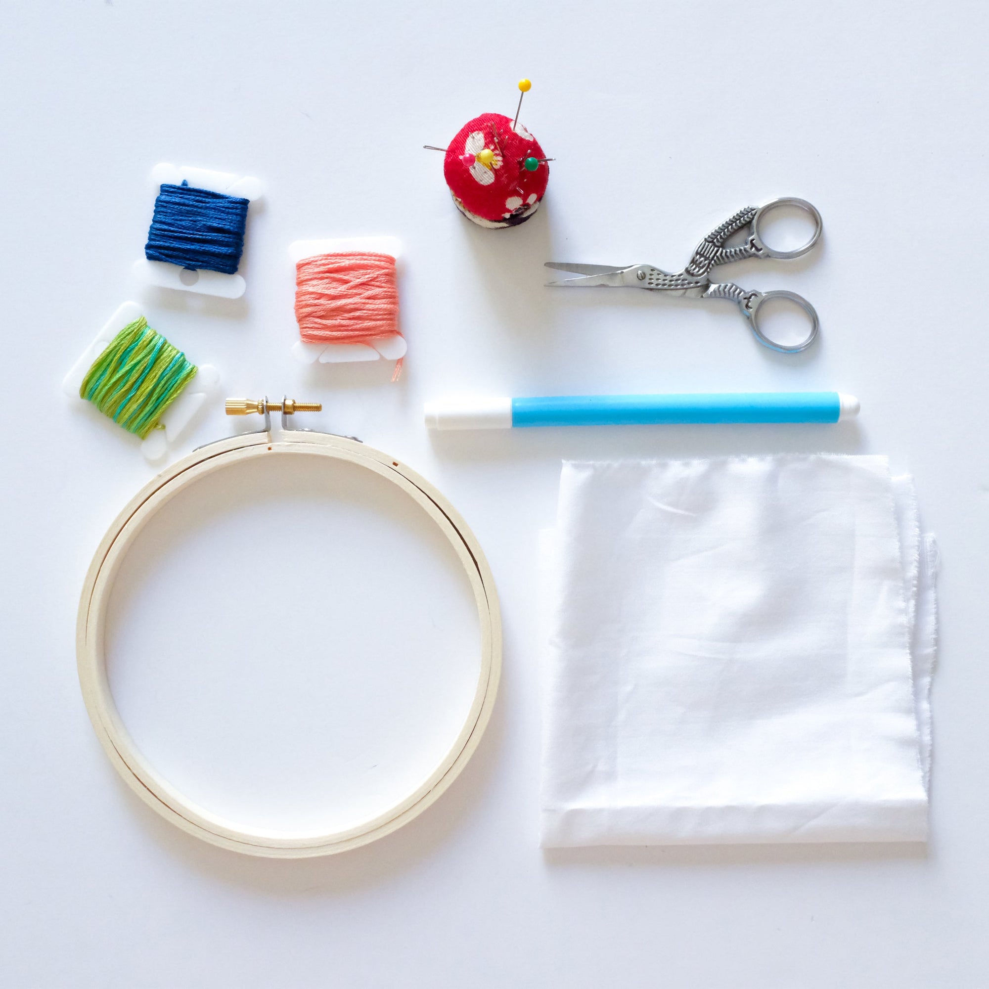 Getting Started with Embroidery- Stretching Fabric and Threading a Needle