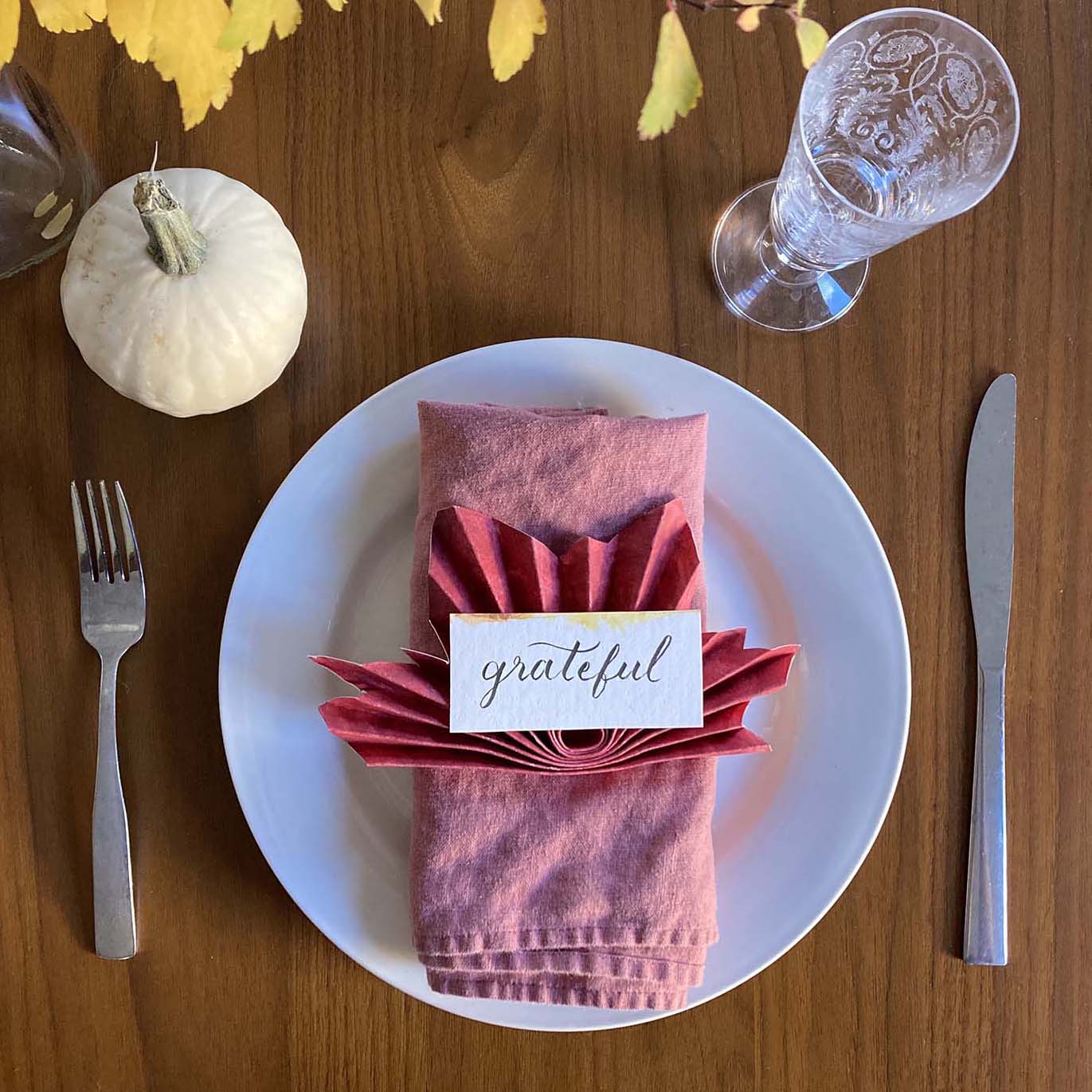Make Watercolor Folded Leaves- DIY Tutorial with Downloadable Templates
