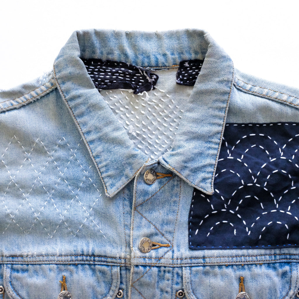 Sashiko Tutorial- Mending a Vintage Jean Jacket