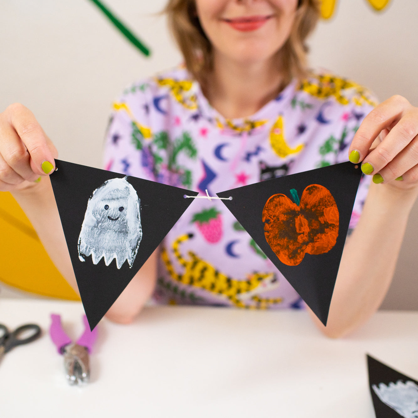 Veggie Print a Halloween Banner!
