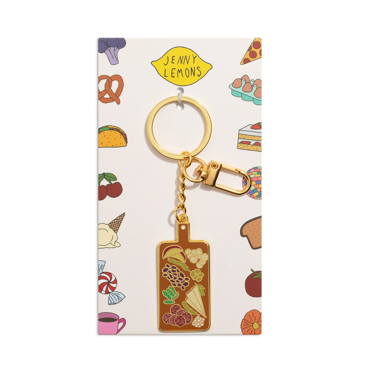 Charcuterie Enamel Bag Charm & Keychain