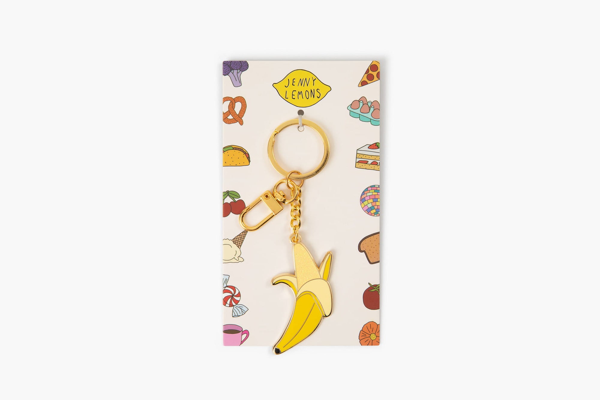 Banana Enamel Bag Charm & Keychain