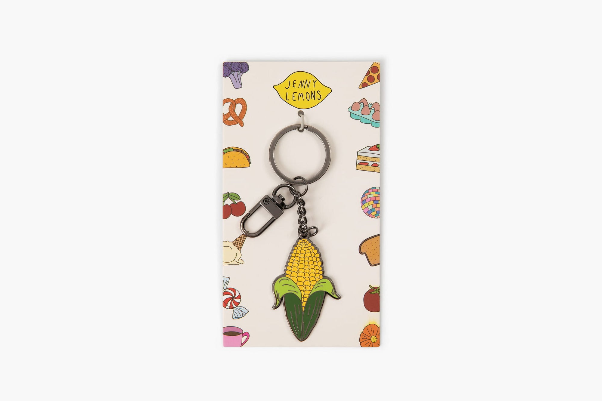 Corn Enamel Bag Charm & Keychain
