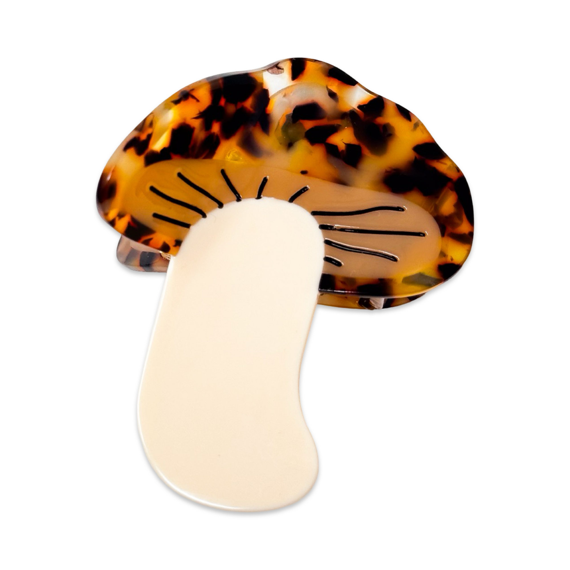 Midi Shiitake Mushroom Hair Claw Clip