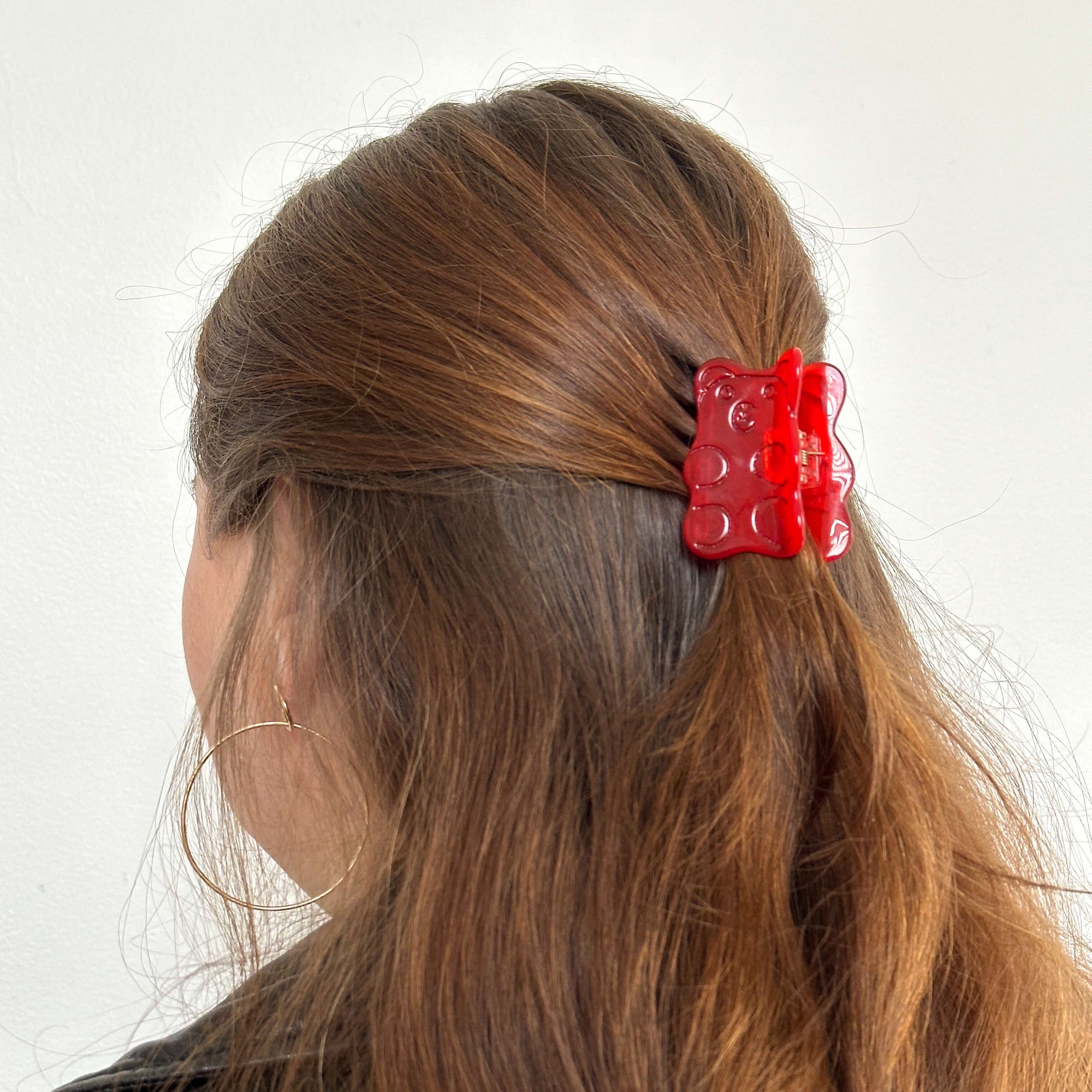 Mini Red Gummy Bear Hair Claw Clip