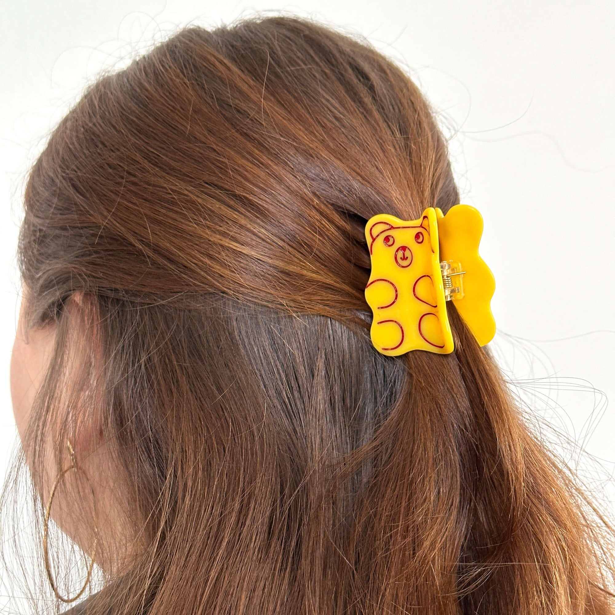 Mini Yellow Gummy Bear Hair Claw Clip