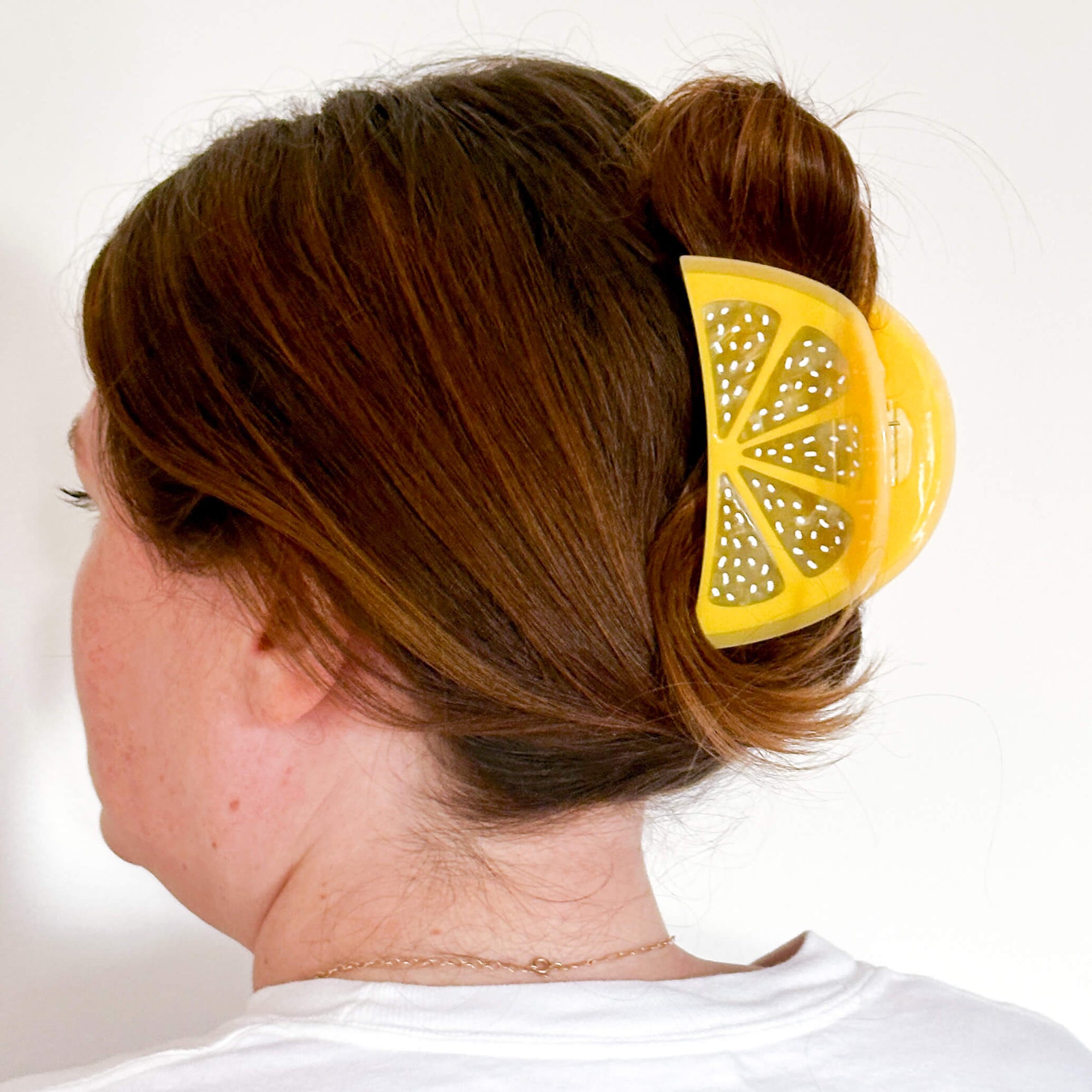 Large Lemon Slice Hair Claw Clip