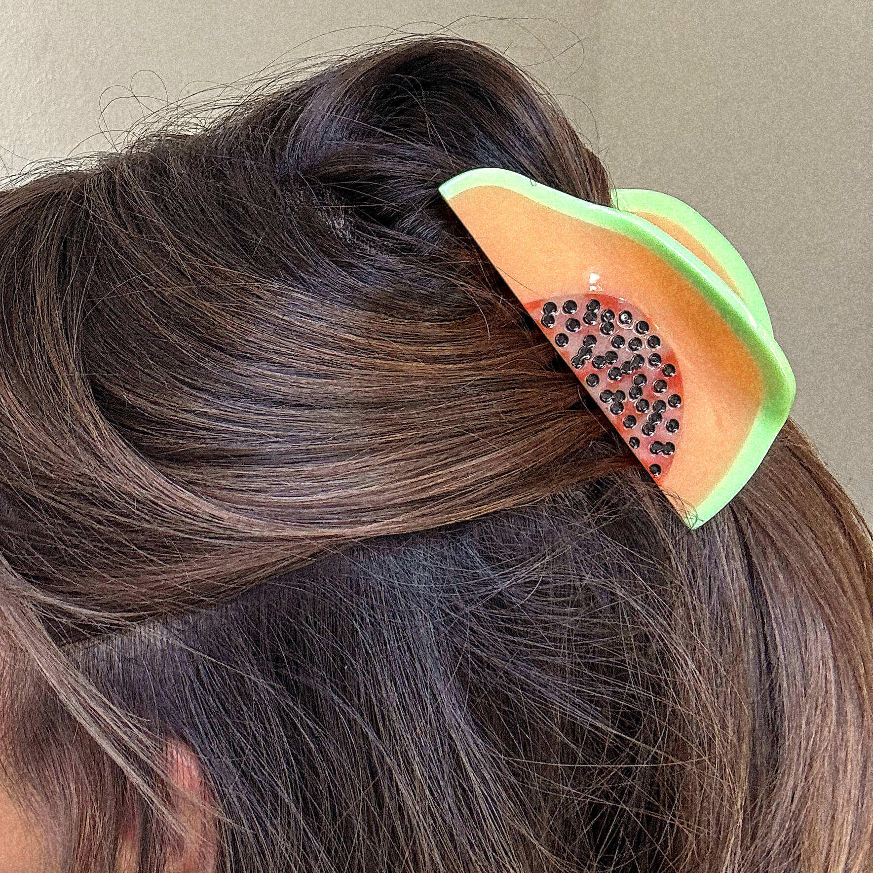 Large Papaya Hair Claw Clip